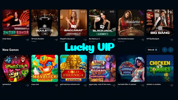 Lucky VIP casino presented on mobile device in Pakistan with slots and live games